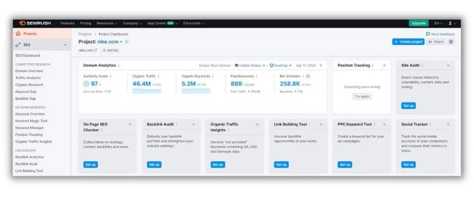 17. seo工具-Semrush