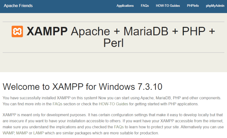 XAMPP的Windows版本